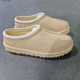 Tasman Tazz Pantoufles Châtaigne Fourrure Diapositives En Peau De Mouton Shearling Classique Ultra Mini Plateforme Botte Hiver Mules Designer Femmes Hommes Chaussures À Enfiler En Daim Supérieur Laine Automne