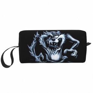 Tasmanian Devil Reizen Toilettas voor Vrouwen Taz Carto Comic Cosmetische Make-up Organizer Schoonheid Opbergzakken Dopp Kit Box Case M6iV #