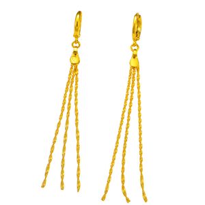 Kwastje oorbellen 18k geel goud gevuld dames lange dangle oorbellen sexy vrouwelijke sieraden accessroies cadeau