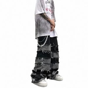 Kwastje Broek Mannen Fi Merk Hanger Wijde Pijpen Hip Hop Lui Wind Jeans Paar Broek Losse Jeans Mannen 50Kp #