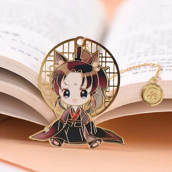 Pagination à franges vintage Mark Hollow Xie Lian Pendant Tian Guan Ci Fu Book Markers Bookmark Stationry