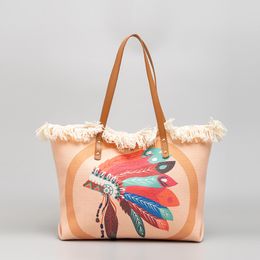 Sacs de plage esthétique des glands pour femmes toile sac à main sac bohème sac mignon sac de place