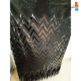 Tassels Sequins Style African Net Lace Elastic Tabrics 2024 Fabrics de dentelle à maillage brodé de haute qualité