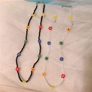 Sabor del verano ~ temperamento de moda corto simple collar de cristal de la versión coreana de la cadena del collar de clavícula