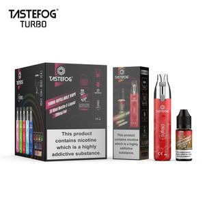 Tastefog Turbo Vapor jetables 2 ml Pod Vape E-Cigarette E-Liquide Kits avec à déterminer