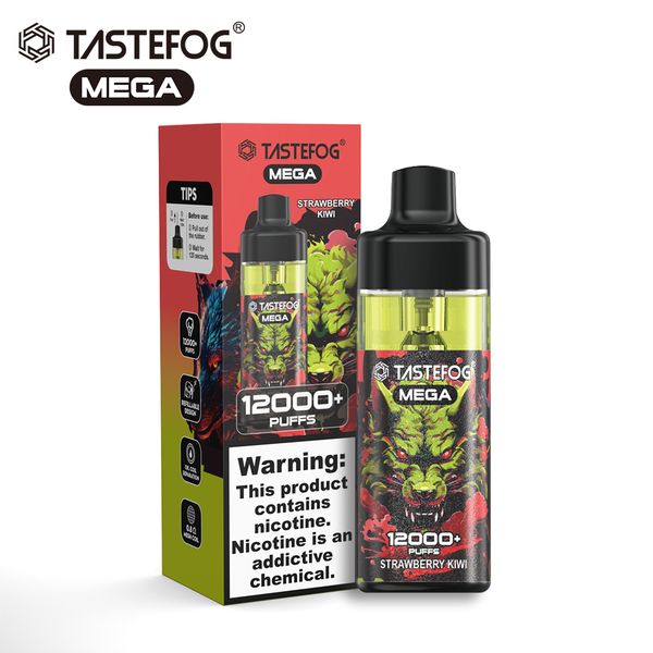 Tastefog Mega 12000 soplos vende al por mayor el atomizador recargable y recargable del cigarrillo electrónico Vape