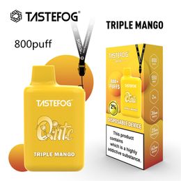 Tastefog Original Puff 800 vape jetable Qute 2% 550mAh bobine de maille E-Cigarette Vape Kit 15 saveurs Support personnalisé