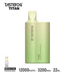 Tastefog Titiaan Disposable Vape 12000 suffs met wegwerpbatterij E VAPE