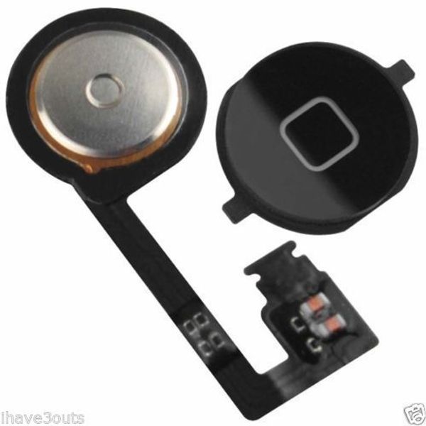 TASTO HOME PULSANTE CENTRALE CURSORE FLAT FLEX POUR APPLE IPHONE 4 4G NERO NOIR et blanc