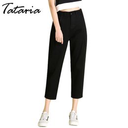 Tataria losse harem vrouwen jeans mujer vintage vriendjes voor vrouw mode jean femme hoge taille denim potlood broek 210514