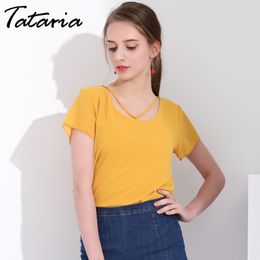 Tataria Womens Chiffon Blouses Femme Casual O-hals Korte Mouw Vrouw Tops Zomer Dames Shirts Blusas Sexy Slanke Camicetta Donna 210514