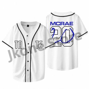 Tate McRae 20 Baseball Jacket Think Later Tour Merch Nouveau Logo Tee Femmes Hommes Fi Casual Manches Courtes Z7Qs #