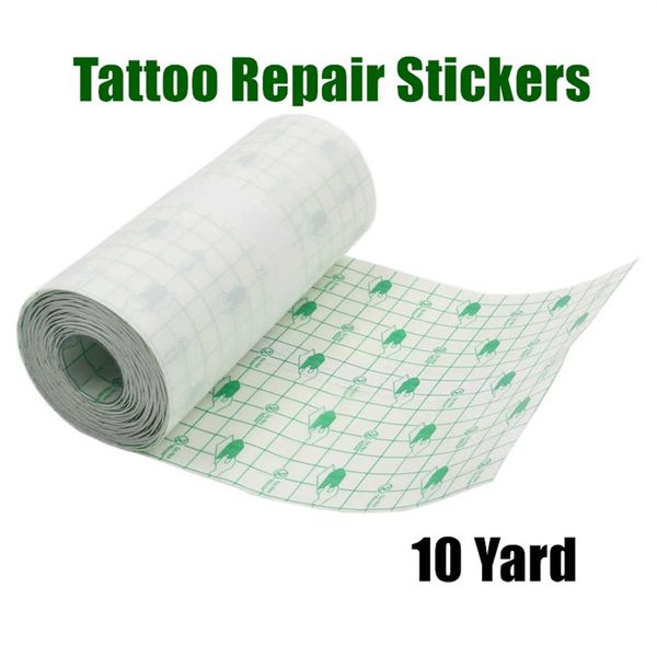 Rollo de vendaje para tatuajes, pegatinas para reparación de tatuajes, suministros para el cuidado posterior, envoltura protectora transpirable para la piel, película adhesiva, protección para tatuajes frescos Wou227o