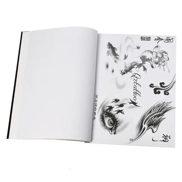 Libros de tatuajes JimKing Libro de tatuajes Accesorios para tatuajes Patrón de arte corporal Plantilla de diseño de líneas claras Tatuajes tallados Libro manuscrito 231012