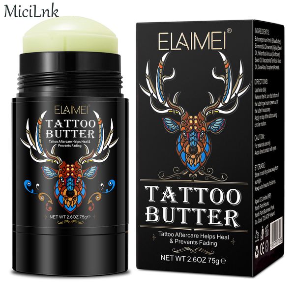 Tattoo Butter Stick Aftercare Cream Patrones de tatuajes ayudan a sanar evita el desvanecimiento de color de color de color brillante cuidado de la piel