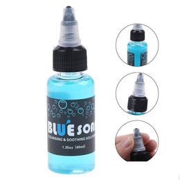 Tattoo Cleaning Supply 40 ml Tattoo Blue Soap Cleaning Kalmerende oplossing Studio Supply Tool Drop Delivery Gezondheid Schoonheid Tatoeages Body Ar Dhgbz