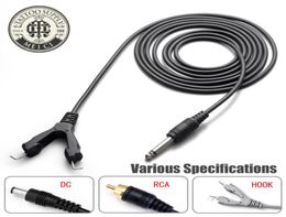 Cord de tatouage Cordon de haute qualité Câble noir en silicone DC RCA amovible pour alimentation 3 Spécifications en option 8384490