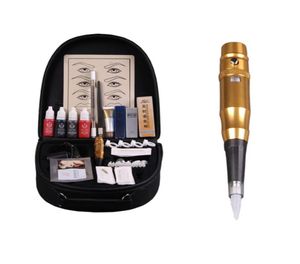 Tattoo Wenkbrauw Kits complete tattoo kit permanente make-up machine kit tattoo machine set voor wenkbrauwen lippen borduurwerk cosmetica1201653