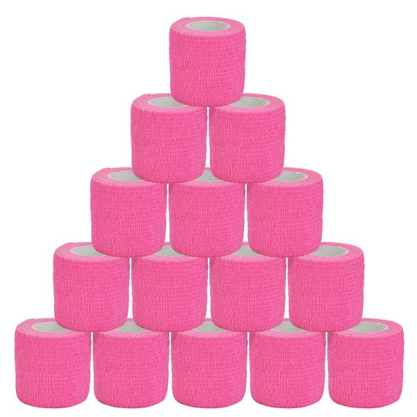 Empuñaduras de tatuaje 6/12/24 piezas rosa brillante deporte autoadhesivo vendaje elástico cinta de envoltura elastoplast para rodilleras almohadillas dedo tobillo Palma 230701