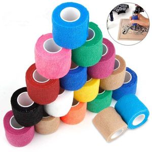 Tattoo Grips Mix kleur wegwerp tattoo zelfklevende elastische bandage tattoo machine grips cover wrap tape tattoo levert accessoires 230620