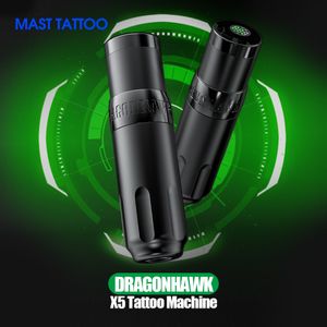 Tattoo Guns Kits 40mm Dragonhawk X5 Draadloze LED Display Roterende Borstelloze Motor Machine Pen Batterij Body Art Make-up Permanente Accessoires 230620