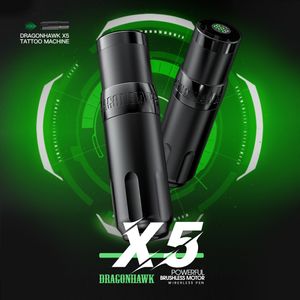 Kits de pistolas de tatuaje Dragonhawk X2 Máquina inalámbrica Pluma Batería de alta capacidad Arte corporal Accesorios permanentes para suministro de principiantes 230620