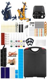 Tattoo Guns Kits Kit Professional Complete Machine voor liningshading accessoires Leveringen nazorgcrème Volledige set Body Art Tools2145289