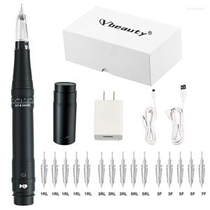 Kits de pistolets de tatouage Machine de microblading Ensemble de machine à maquillage permanent Eyeliner à lèvres PMU sans fil avec des aiguilles de cartouche