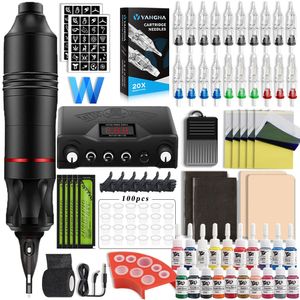 Kits de pistolets de tatouage, Kit de Machine professionnelle, ensemble de stylos rotatifs avec cartouche d'alimentation, aiguilles d'encre pour débutants 231213