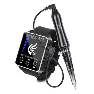 Kits de pistolets de tatouage montre intelligente Machine portable maquillage Permanent poignée outil pistolet sourcil lèvre Eyeliner Micro 0.18mm 1RL aiguille