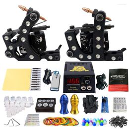 Tattoo Guns Kits Solong Chine Gun Machine Set Power Supply Foot Pedaalnaalden Grip Body Arts Supplies TK202-20