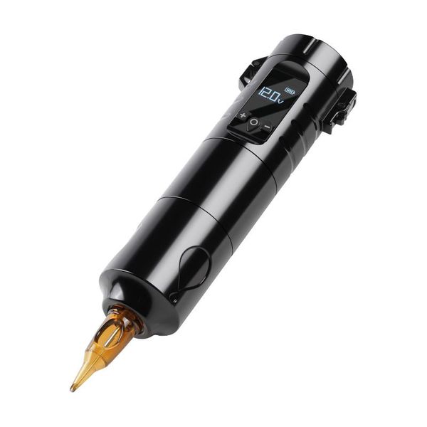 Kits de pistolets de tatouage Sworder Machine à stylo sans fil # 18500 Batterie avec connecteur RCA et étui de voyage Affichage LED numérique pour maquillage permanent