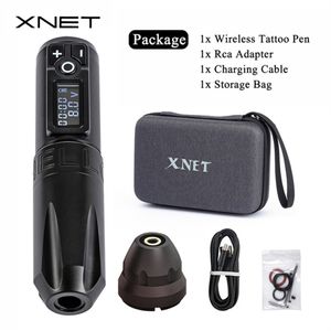 Kits de pistolets de tatouage XNET Tattoo Machine Gun Pen Batterie sans fil portable Moteur sans noyau LED Affichage numérique pour Tattoo Art 230612