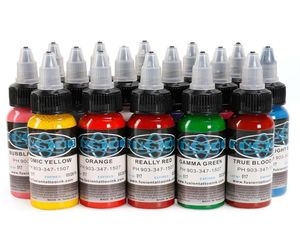 Tattoo inkt set 60 Complete Colors Pigment Kit 1 oz 30 ml Tattoo Supply voor tattoo kit7404469