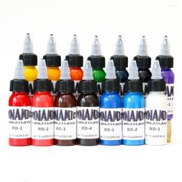 Tattoo Inks 1pc Style 30ml inkt Hoge kwaliteit rood groen wit blauw paars roze zwart bruin oefenpigment