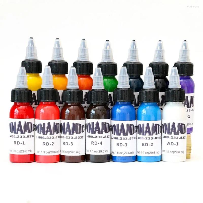 Inchiostri da tatuaggio in stile 1pc inchiostro da 30 ml di alta qualità verde rosso bianco blu viola rosa marrone Piccolo