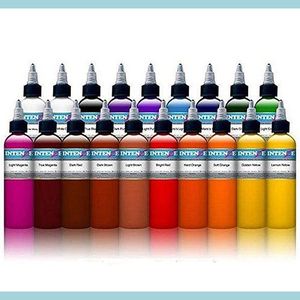 Tintas para tatuajes 21 Color Tatuaje Hine Tinta Planta pura Pintura Conjunto 30 ml Cejas Arte corporal permanente Pintado Entrega de gotas Salud Belleza Tatuaje DHWSE