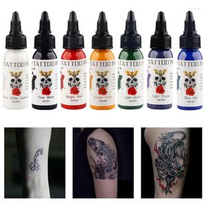 Encre d'encre de tatouage pratique pure et délicate plusieurs couleurs non toxiques inoffensives de fournitures colorées pigmentaires en toute sécurité