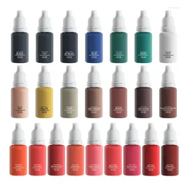 Tatouage Inks Pigment 23 couleurs permanentes 15 ml / bouteille Supplies professionnelles pour maquillage 3D BEAUTURE CORPS SIGNAGE ART 15 ml