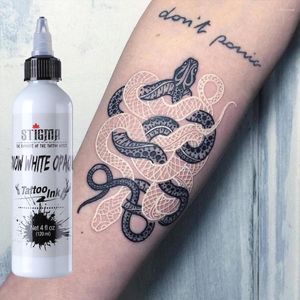 Encres de tatouage STIGMA 120 ml Encre blanche professionnelle naturelle pigment permanent pour tatouages et art corporel coloration durable et sûre