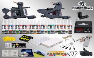 Tattoo Kit Needles 2 Machine Guns Fuente de alimentación 40 tintas de color HW10GDD15526248