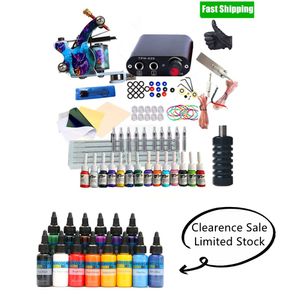 Kits de tatouage, Machines et pistolets, aiguilles jetables, fournitures d'alimentation, encre, maquillage Permanent, ensemble d'art corporel