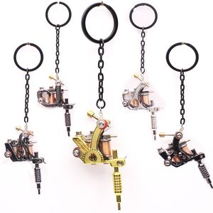 Tattoo Machine 11 Types Mini Supply Keychain Key Holder Punk Style als hanger Ornament Gift Craft Microblading Pen 230503