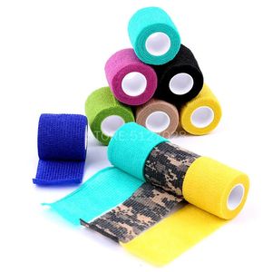 Tattoo Machine-accessoires 10 stuks Zelfklevende elastische bandage 5 cm breed Ellebooggreep Bandage Nageltapes Sportbescherming Wrap 231130