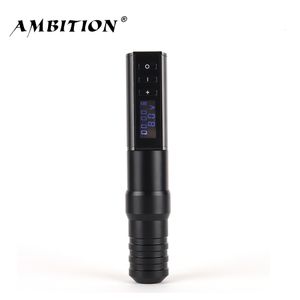 Tattoo Machine Ambition Hunter Wireless Pen 1650mAh Lithium Battery Power Supply LED Digital for Body Art 230803