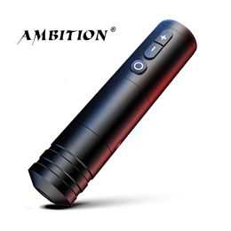 Tattoo Machine Ambition Ninja Professional Wireless Pen 4 mm Stroke potente pantalla Digital DC Motor Coreless para artista 230814