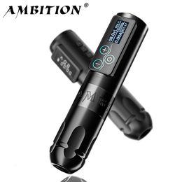 Tattoo Machine Ambition Vibe Wireless Pen Krachtige borstelloze motor met touchscreen batterijcapaciteit 2400 mAh voor artiesten 230814