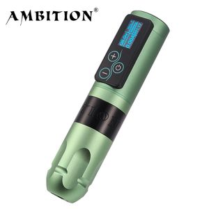 Tattoo Machine Ambition Vibe Wireless Pen Kit Krachtige borstelloze motor met touchscreen Batterijcapaciteit 2400 mAh Fortattooworks 230814