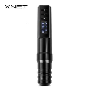 Tattoo Machine Ambition Xnet Professional Wireless Gun Pen met draagbare Power Coreless Motor Digital LED -display voor body art 230814
