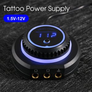 Tattoo Machine Aurora Power Supply LED Dual Mode Digital Display Screen Blue Light Inputs voor Coil Rotary Source 230802